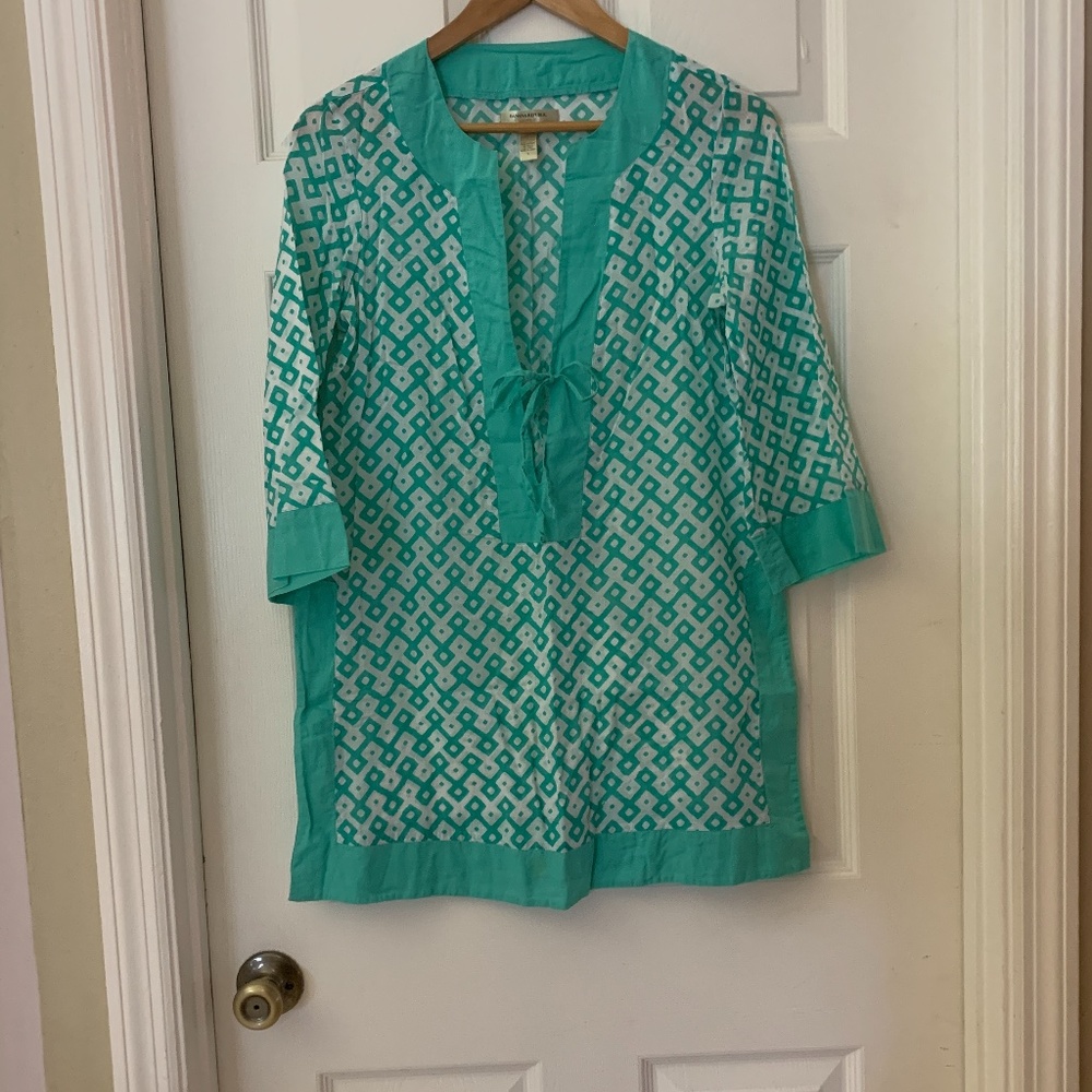 Banana Republic Mint Green/ Aqua Swim Coverup Sz S